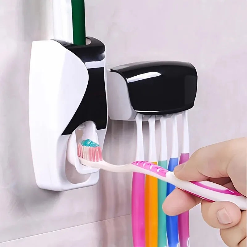 Toothbrush Holder With Automatic Toothpaste Dispenser